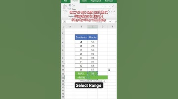 How to Use MIN and MAX Functions in Excel | Step-by-Step with Data #excel #excelcalendar