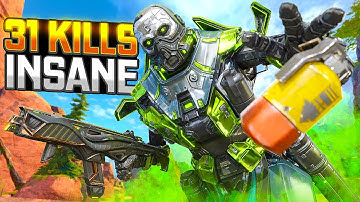 INSANE Caustic 31 KILLS and 6,500 Damage Apex Legends