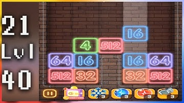 Drop Number Neon 2048 - Gameplay Walkthrough - Levels  21-40