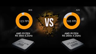 Ryzen 5 3600 vs Ryzen 5 2600x | 6 GAMES | 6 BENCHMARK