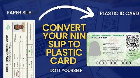 How to Convert your NIN Slip to Plastic Card in just 5 minutes// Do it yourself
