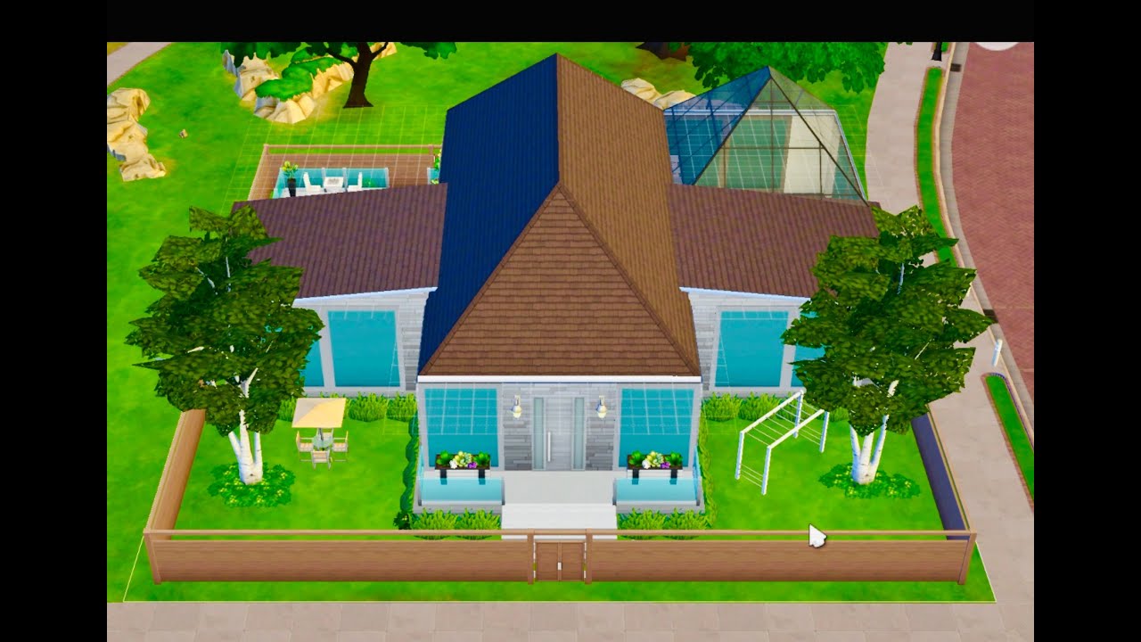 MODERN HOUSE 🏡 | The Sims 4 | Speed build | NO CC - YouTube