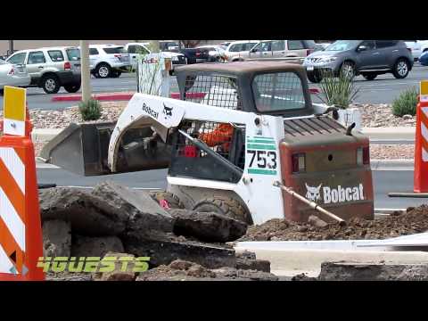 BOBCAT 753 & S160 Skid Steer Loaders in Action, Working