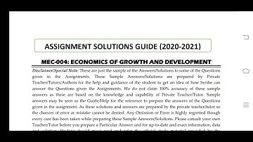 MEC 004 Ignou Solved Assignment 2020-21