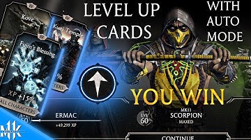 How to Level Up Character Faster and Easy with Auto Mode! MK Mobile Tips #3.