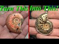 Solid Metal Ammonite! Making a Pyrite Ammonite Pendant and a Chain Fidget Ring From Scratch!
