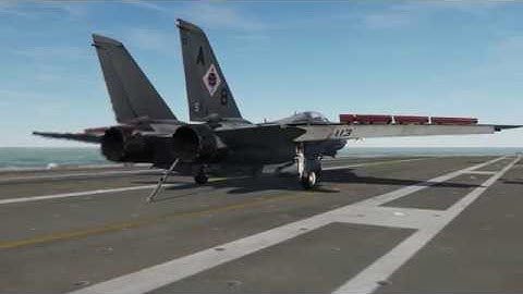 DCS World: F-14B Tomcat First Carrier Landing with Keyboard