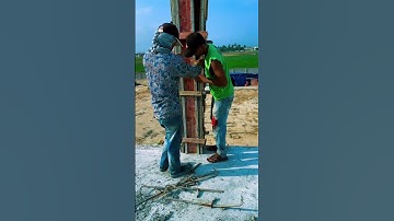 Multiple Columns Curing 🔨Several columns are in curing stage, shaping the vertical frame #ColumnCuri