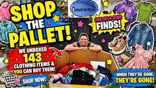 SHOP THE PALLET We Unboxed 143 Clothing Items YOU Can Buy Them