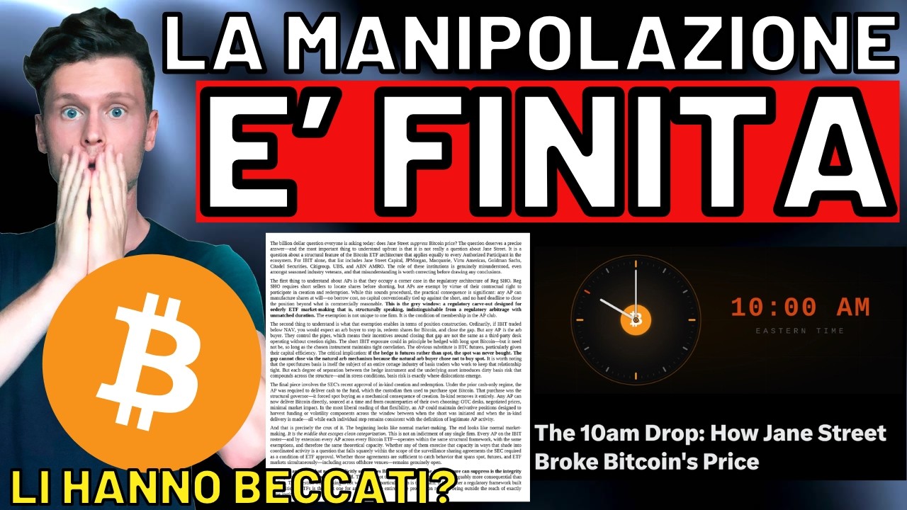 🚨 BITCOIN: LI HANNO SCOPERTI, MANIPOLAZIONE FINITA? 🚨 MORNING w/CRYPTO: BITCOIN / ALTCOIN