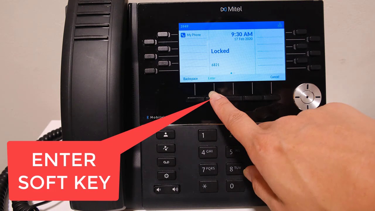 Mitel 6930 Handset Hotdesk Login Logout YouTube