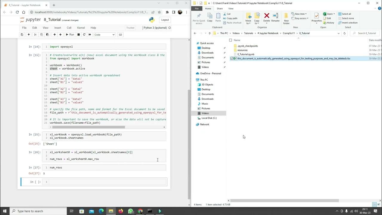  8 python excel file handling using openpyxl youtube