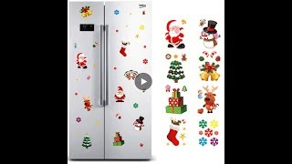 クリスマスウィンドウステッカーサンタクローススノーマンエルクガラスステッカークリスマスクリスマスデコレーションホームナット