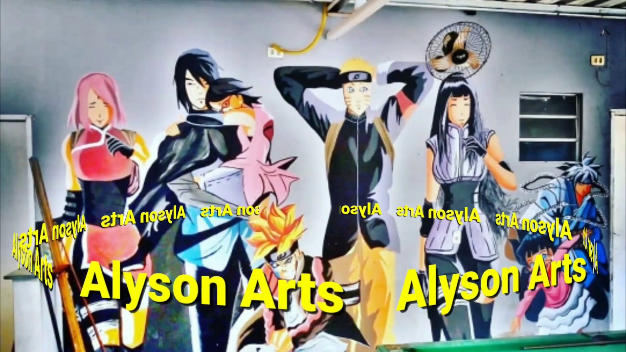 Como pintar o mitsuki em parede bem grande_na prática 😃_