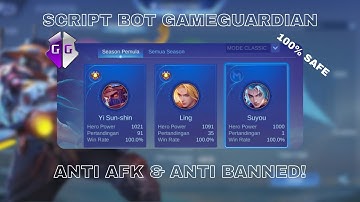 SCRIPT BOT GAMEGUARDIAN ML TERBARU ANTI BANNED | MOBILE LEGENDS #mobilelegends 