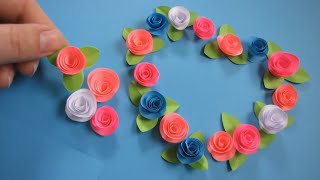 How To Make Small Paper Rose Flower - DIY Handmade Craft - Paper Craft #shorts