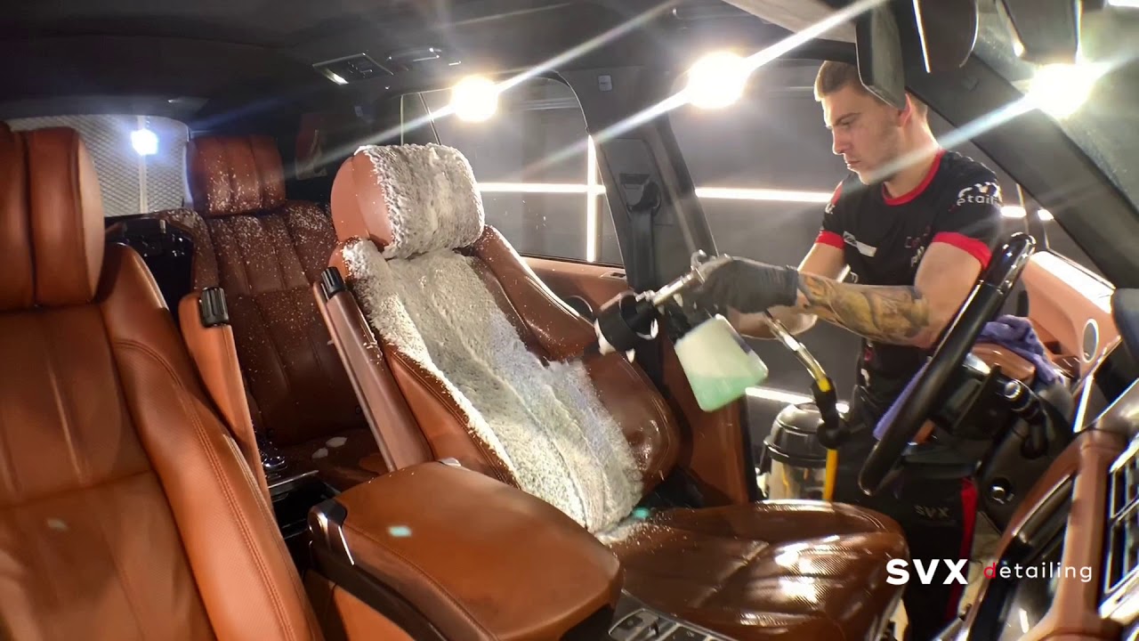 Химчистка кожаного салона Range Rover