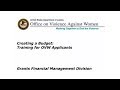 Creating a Budget for FY2019 Applicants (Spanish Captions)