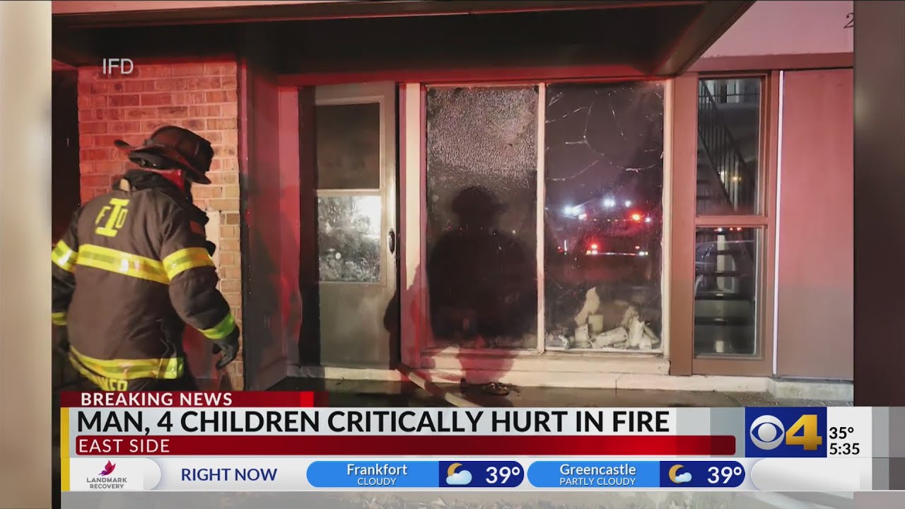 Adult, 4 children critically injured in east side apartment fire - YouTube