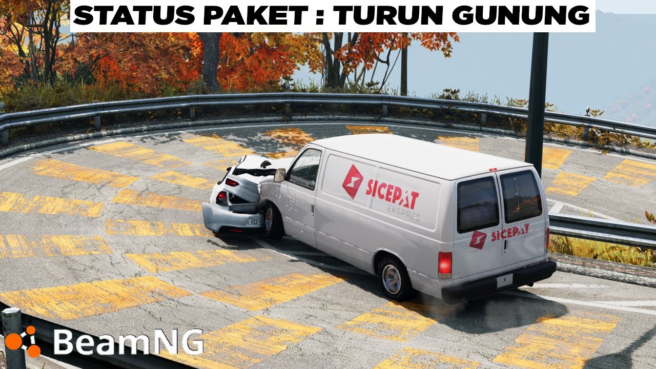 Kurir Paket Beneran Cepat Lewat Jalan Gunung 😂🤣 BeamNG Drive Gameplay Indonesia