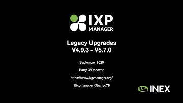 IXP Manager - Legacy Upgrades (v4.9.3 to v5.7.0)
