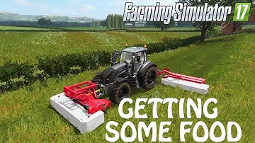 GETTING FOOD FOR THEM COWS in Farming Simulator 2017 | PS4 | Xbox One