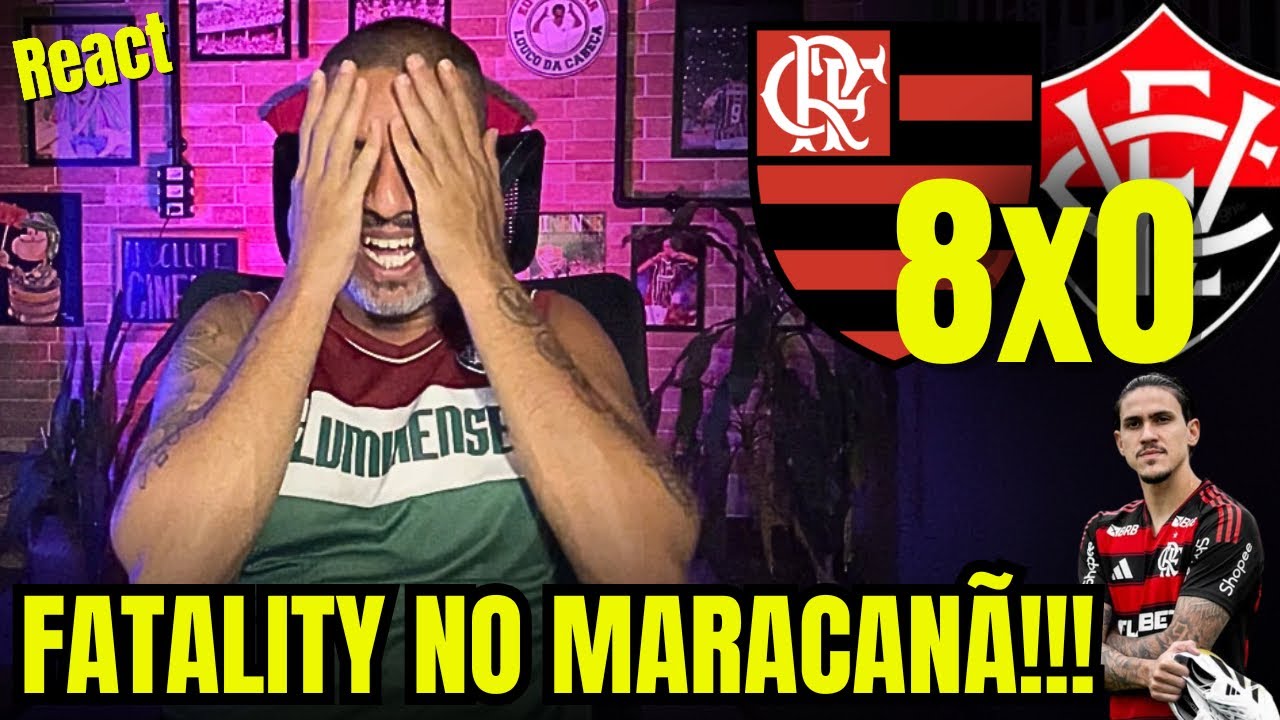React melhores momentos Flamengo 8x0 Vitória | Fatality ou brutality? Pedro tem que ser estudado!!!