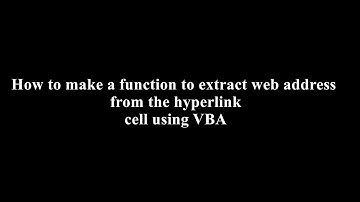 Extract Web URL address from a cell using VBA