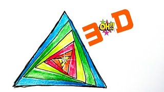 วาดรูป สามเหลี่ยม มิติ | How to draw a 3D