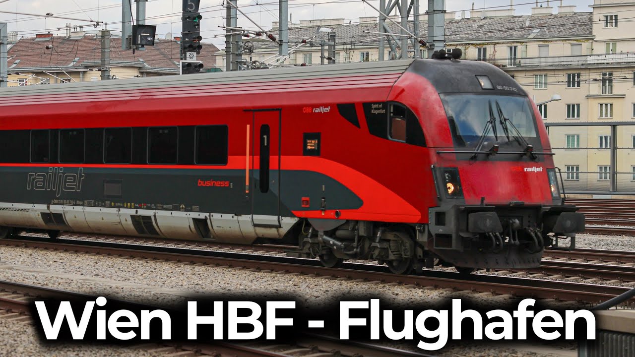ÖBB RailJet in der Donaumetropole Wien | 4K Führerstandsmitfahrt Wien HBF - Flughafen Wien Schwechat