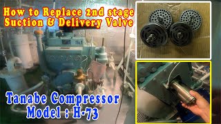 How to Replace 2nd stage suction delivery valve Tanabe compressor H73