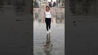 Juhu Beachslow Motion Walk On Juhu Beach.