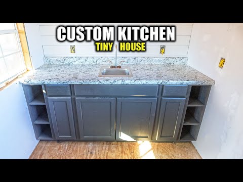 How To Build Custom Cabinets / Install A Sink / Off Grid SHED TO HOUSE / Tiny House