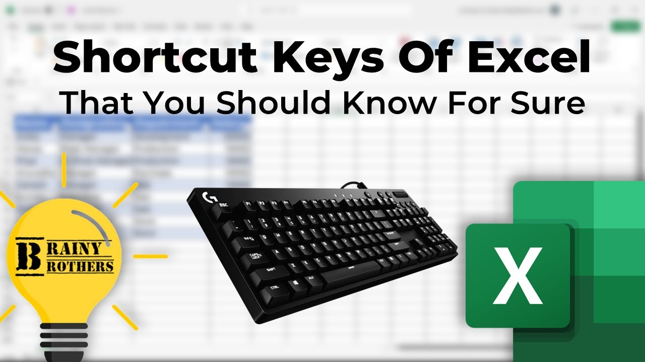 Shortcut Keys Of Excel That You Should Know For Sure - YouTube