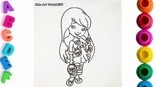 How to Draw a Cute Girl | Summer Art Series #7 l How to Draw lemon girl, Easy Drawings l for kids