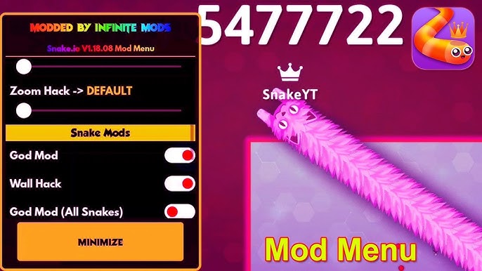 Slither.io Mod Menu Version:54.0 Mega Mod Menu Made By ModsMinecraftgaming  Invisible Body And Speed 