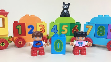 LEGO DUPLO 10847 Number train review and instructions. Learning the numbers
