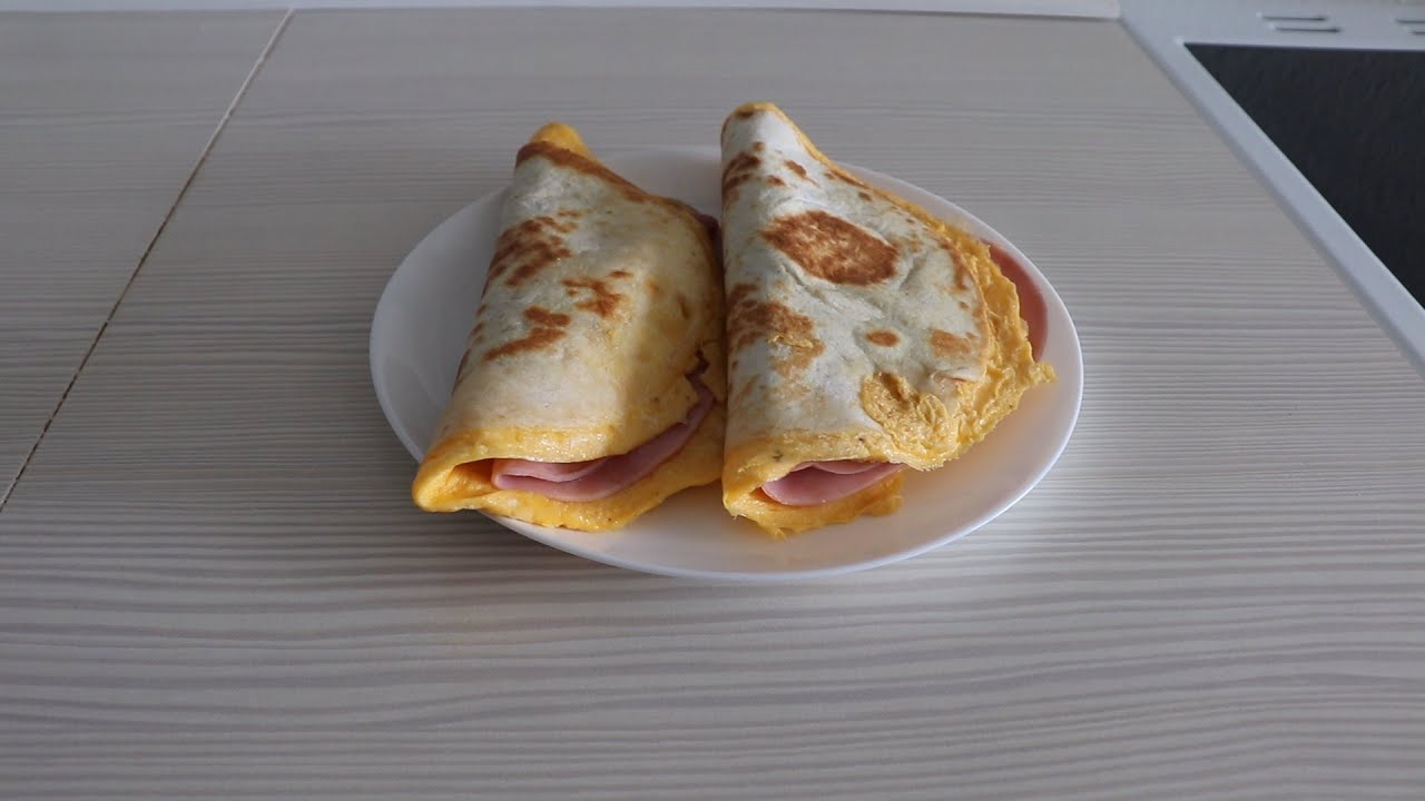 Tortilla Wraps mit Rührei und Schinken/ Männertag Proviant für ...