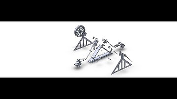 A SIMPLE 2 CYLINDER DIAGONAL STEAM ENGINE SOLIDWORK EXPLODED VIEW  #letsmakeitcad #SolidWorks