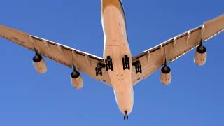 A380 Airbus landing in central Australia Aircraft storage facility.