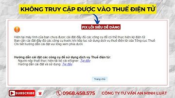 Sửa lỗi không truy cập được trang Thuế Điện Tử (https://thuedientu.gdt.gov.vn/)