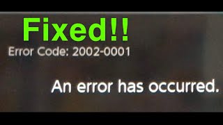 Nintendo switch error code 2002-0001 HOW TO FIX!