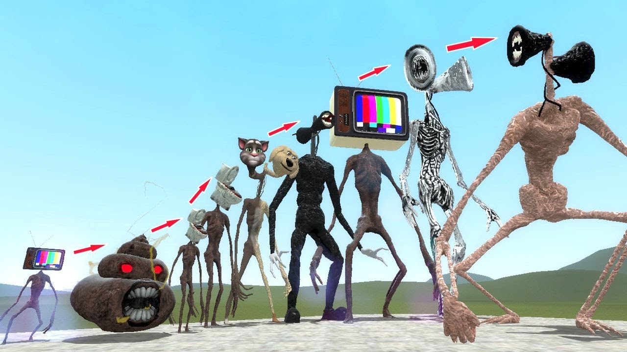 NEW EVOLUTION OF SIREN HEAD MONSTER in Garry's Mod! - YouTube