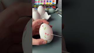Easter eggs with watercolor flowers. Easy and beautiful idea for Easter. #watercolorpainting #DIY