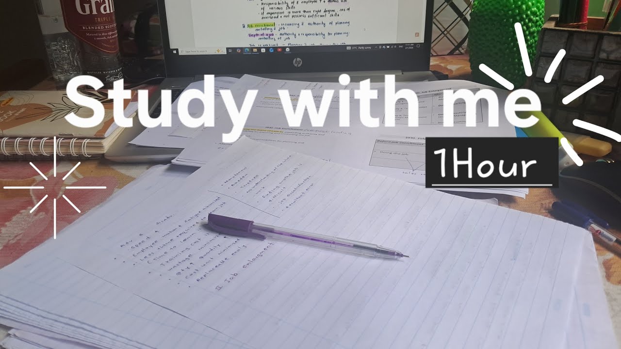 1-HOUR STUDY WITH ME| Deep focus sound🍃🌀