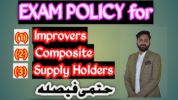 Improvers and supply exam policy 2021 | latest news about policy for improvers, supply and composite