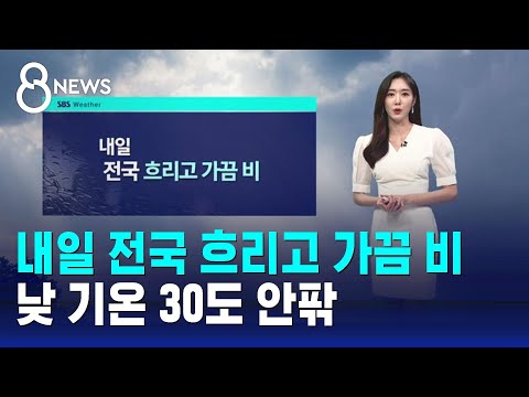 [날씨] 내일 전국 흐리고 가끔 비…낮 기온 30도 안팎 / SBS 8뉴스