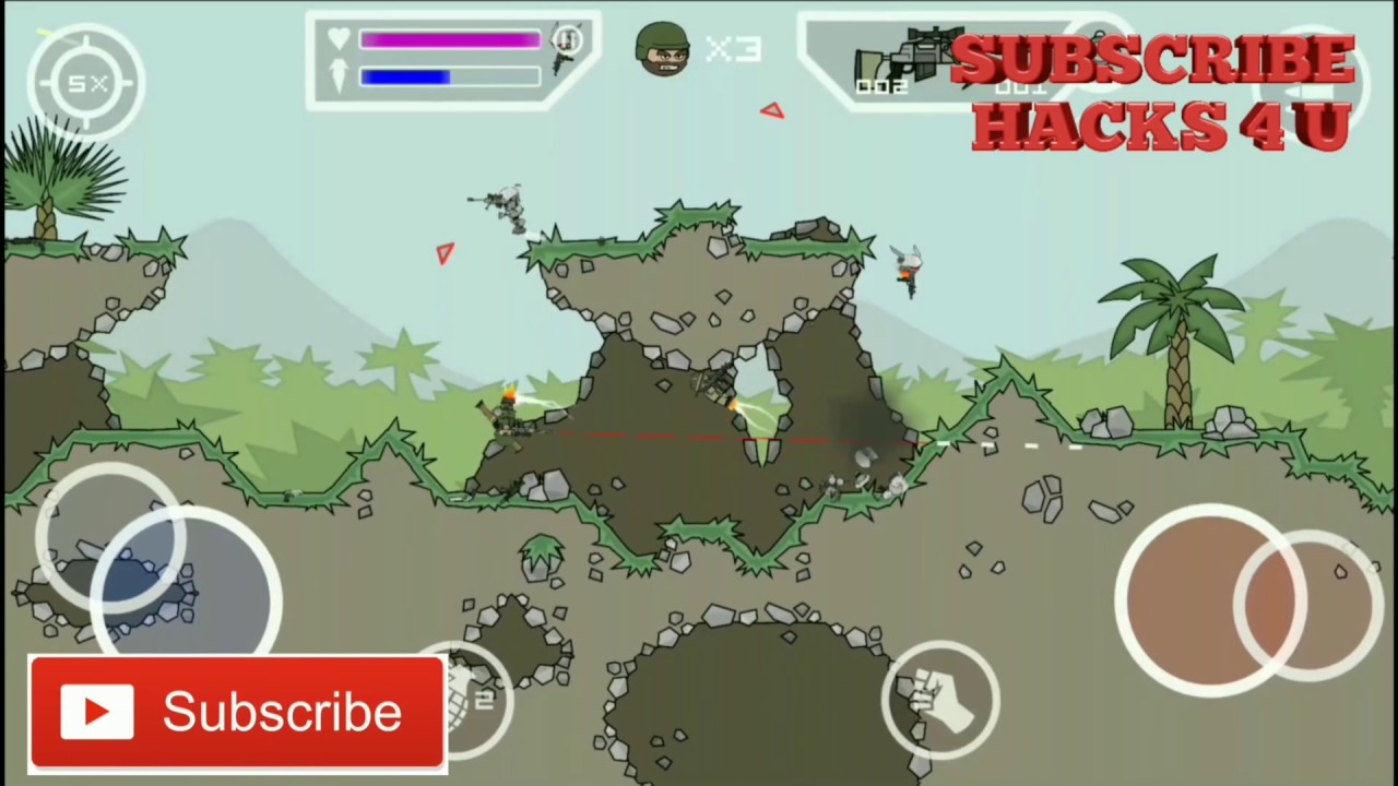 Mini militia Death Sprayer hack saw gun and rocket launcher mod.