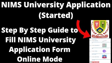 NIMS University Application (Started) - How to Fill Official NIMS University Application Online Mode