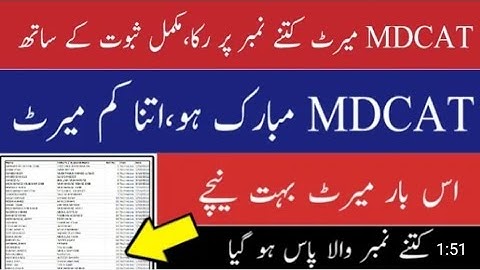 MDCAT Results 2022 || MDCAT Grace Marks || MDCAT Additional Marks